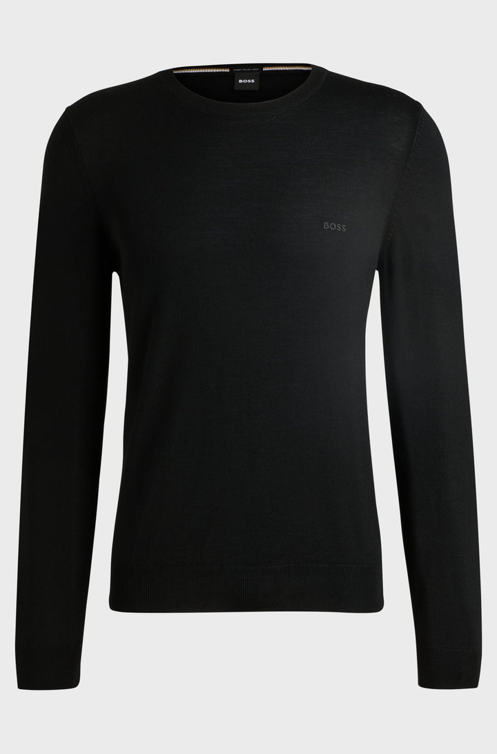 BOSS Sweaters Regular Fit in Wool - BOTTO-L 10243935 01-50476364- Concorde Fashion#color_black-001