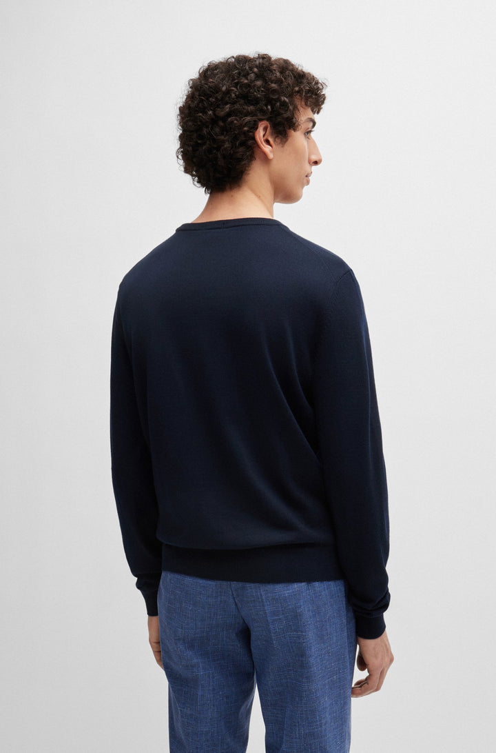 BOSS Sweaters Regular Fit in Wool - BOTTO-L 10243935 01-50476364- Concorde Fashion#color_navy-404