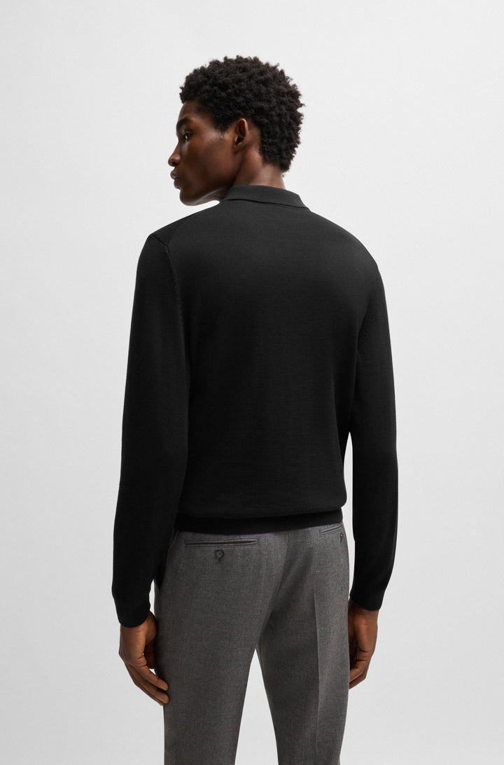 BOSS Sweaters Regular Fit in Wool - BONO-L 10243945 01-50476357- Concorde Fashion#color_black-001