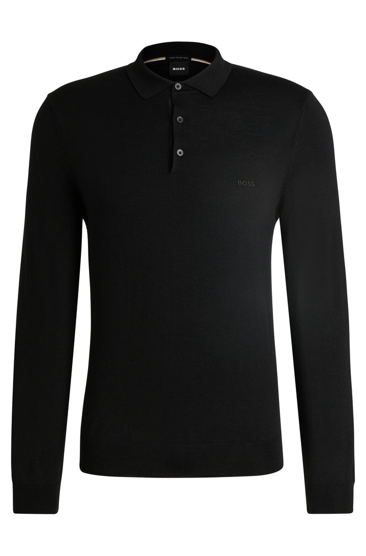 BOSS Sweaters Regular Fit in Wool - BONO-L 10243945 01-50476357- Concorde Fashion#color_black-001