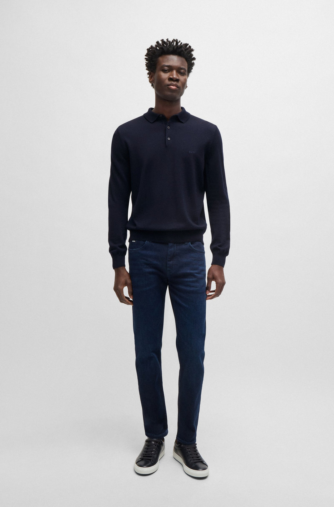 BOSS Sweaters Regular Fit in Wool - BONO-L 10243945 01-50476357- Concorde Fashion#color_navy-404