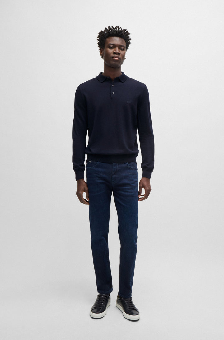 BOSS Sweaters Regular Fit in Wool - BONO-L 10243945 01-50476357- Concorde Fashion#color_navy-404