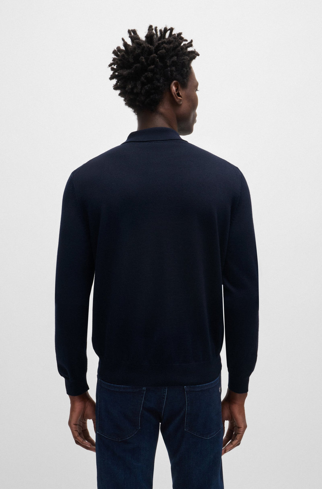 BOSS Sweaters Regular Fit in Wool - BONO-L 10243945 01-50476357- Concorde Fashion#color_navy-404