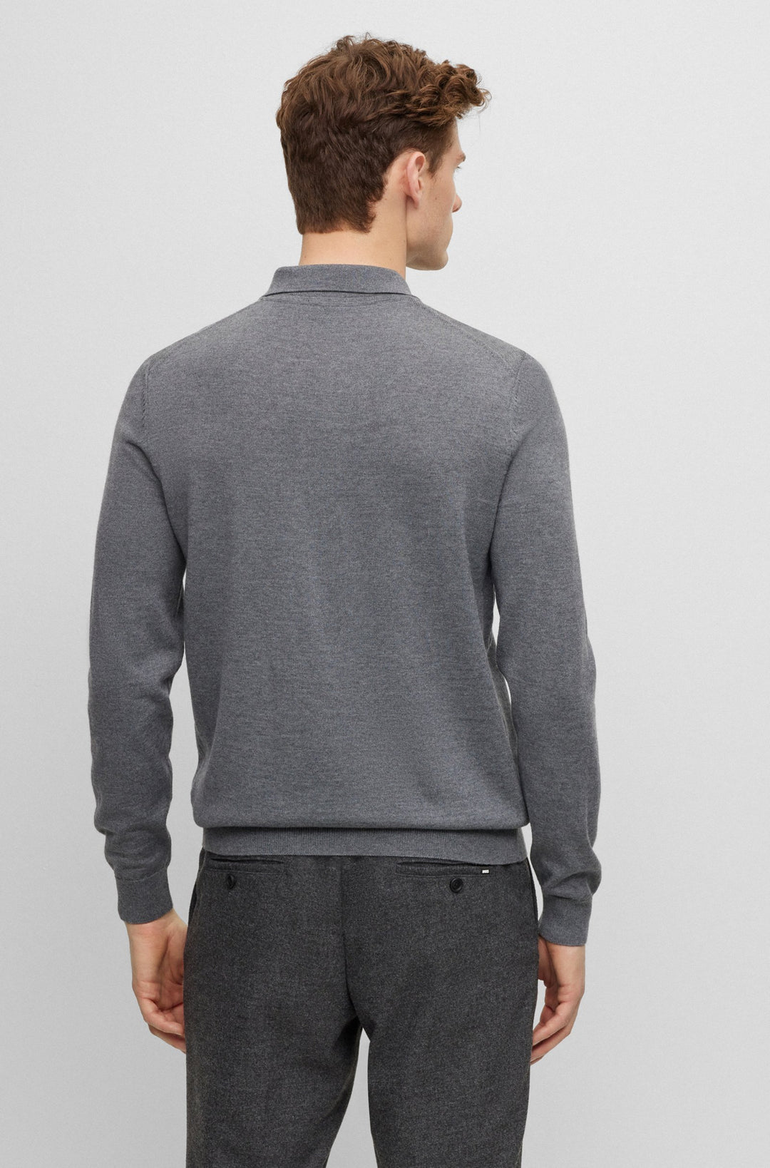 BOSS Sweaters Regular Fit in Wool - BONO-L 10243945 01-50476357- Concorde Fashion#color_grey-030