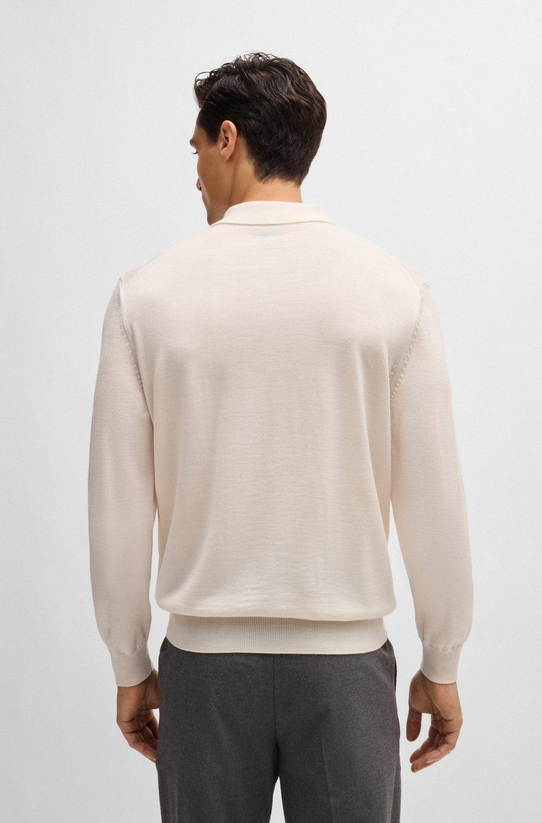 BOSS Sweaters Regular Fit in Wool - BONO-L 10243945 01-50476357- Concorde Fashion#color_white-131