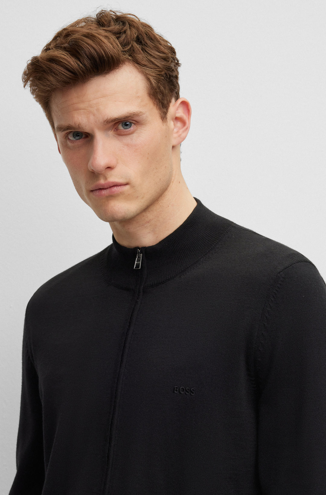 BOSS Sweaters Regular Fit in Wool - BALONSO-L 10243951 01-50476347- Concorde Fashion#color_black-001
