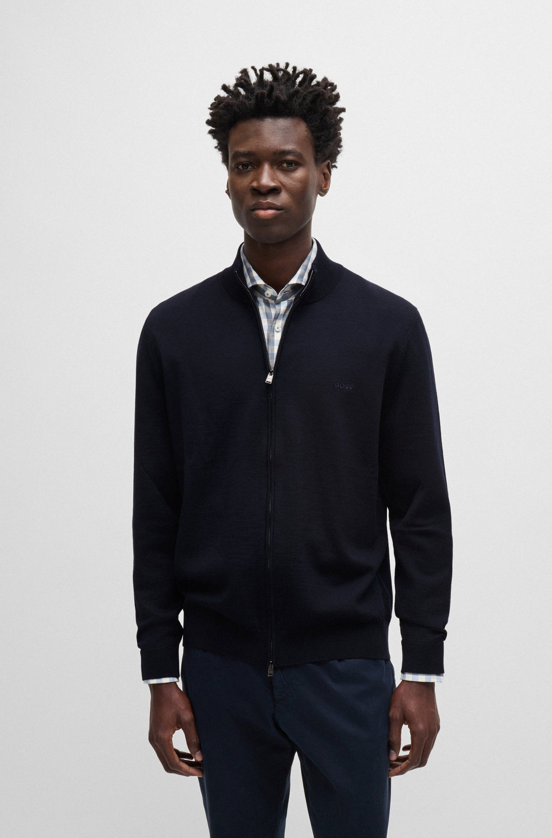 BOSS Sweaters Regular Fit in Wool - BALONSO-L 10243951 01-50476347- Concorde Fashion#color_navy-404