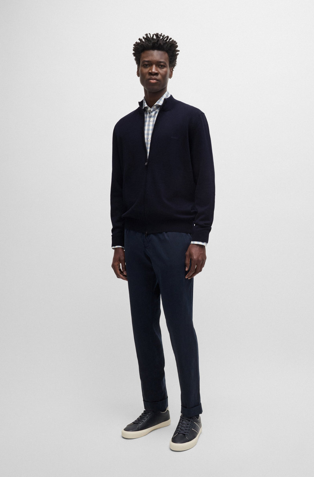 BOSS Sweaters Regular Fit in Wool - BALONSO-L 10243951 01-50476347- Concorde Fashion#color_navy-404