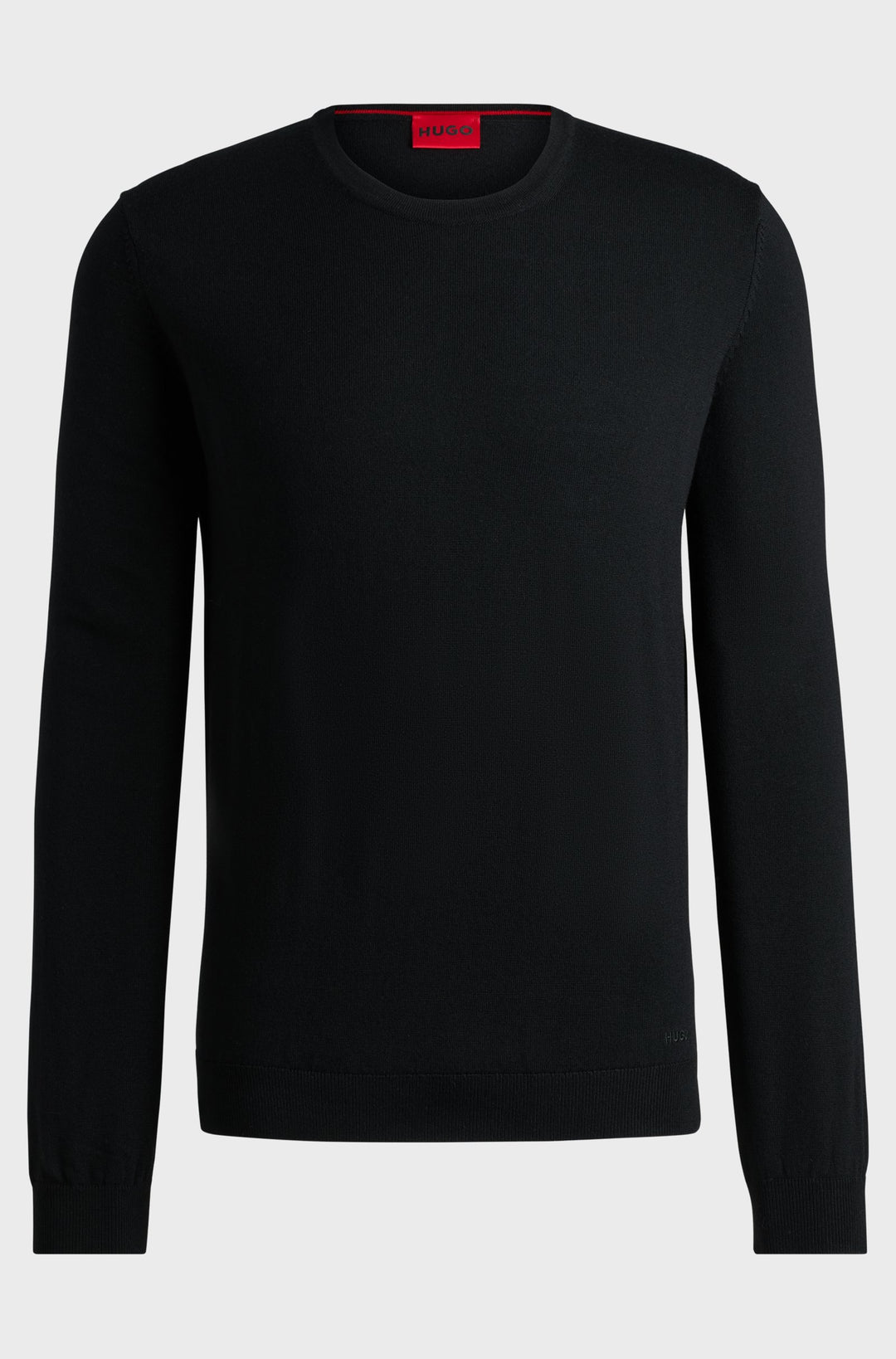 HUGO Sweaters Regular Fit in Wool - SAN CEDRIC-M1 10244128 01-50476832- Concorde Fashion#color_black-001