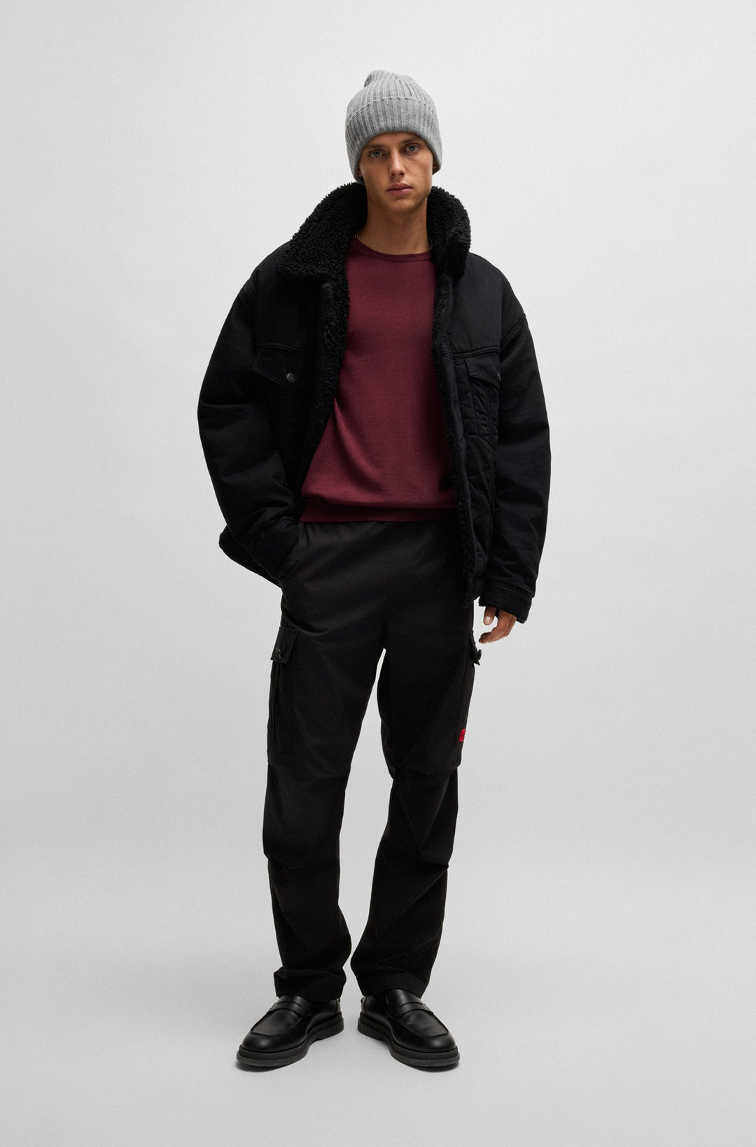 HUGO Sweaters Regular Fit in Wool - SAN CEDRIC-M1 10244128 01-50476832- Concorde Fashion#color_pink-654