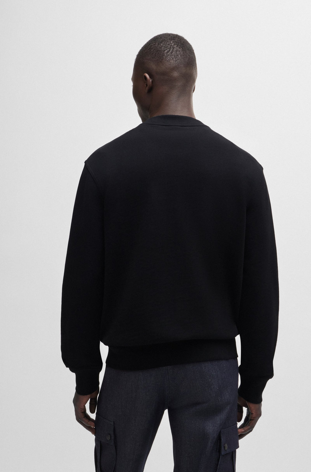 BOSS Sweatshirts Relaxed Fit in Cotton - WEBASICCREW 10244192 01-50487133- Concorde Fashion#color_black-001