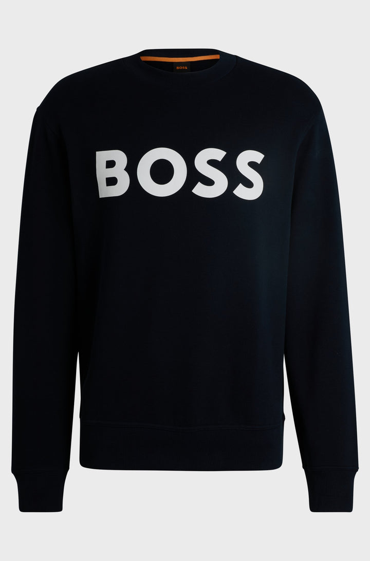 BOSS Sweatshirts Relaxed Fit in Cotton - WEBASICCREW 10244192 01-50487133- Concorde Fashion#color_navy-404