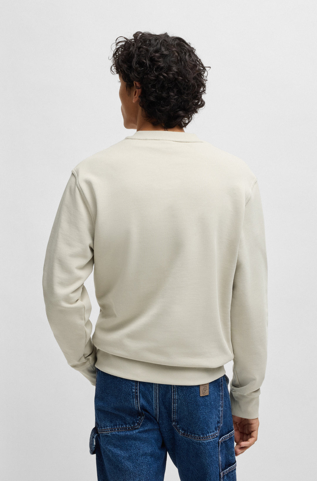 BOSS Sweatshirts Relaxed Fit in Cotton - WEBASICCREW 10244192 01-50487133- Concorde Fashion#color_beige-271
