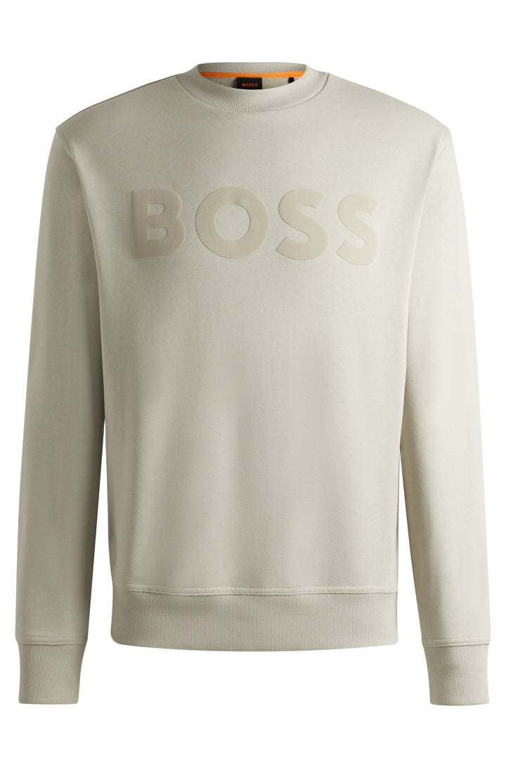 BOSS Sweatshirts Relaxed Fit in Cotton - WEBASICCREW 10244192 01-50487133- Concorde Fashion#color_beige-271