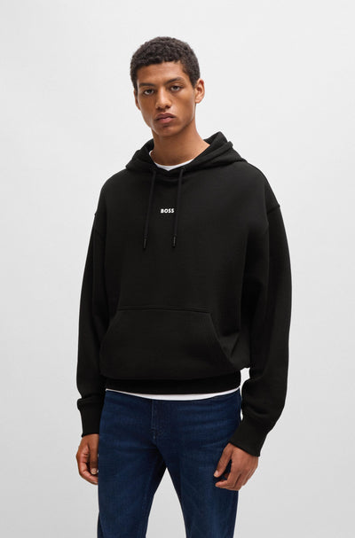 BOSS Hoodies Regular Fit in Cotton - WESMALLHOOD 10244192 01-50514530- Concorde Fashion#color_black-001