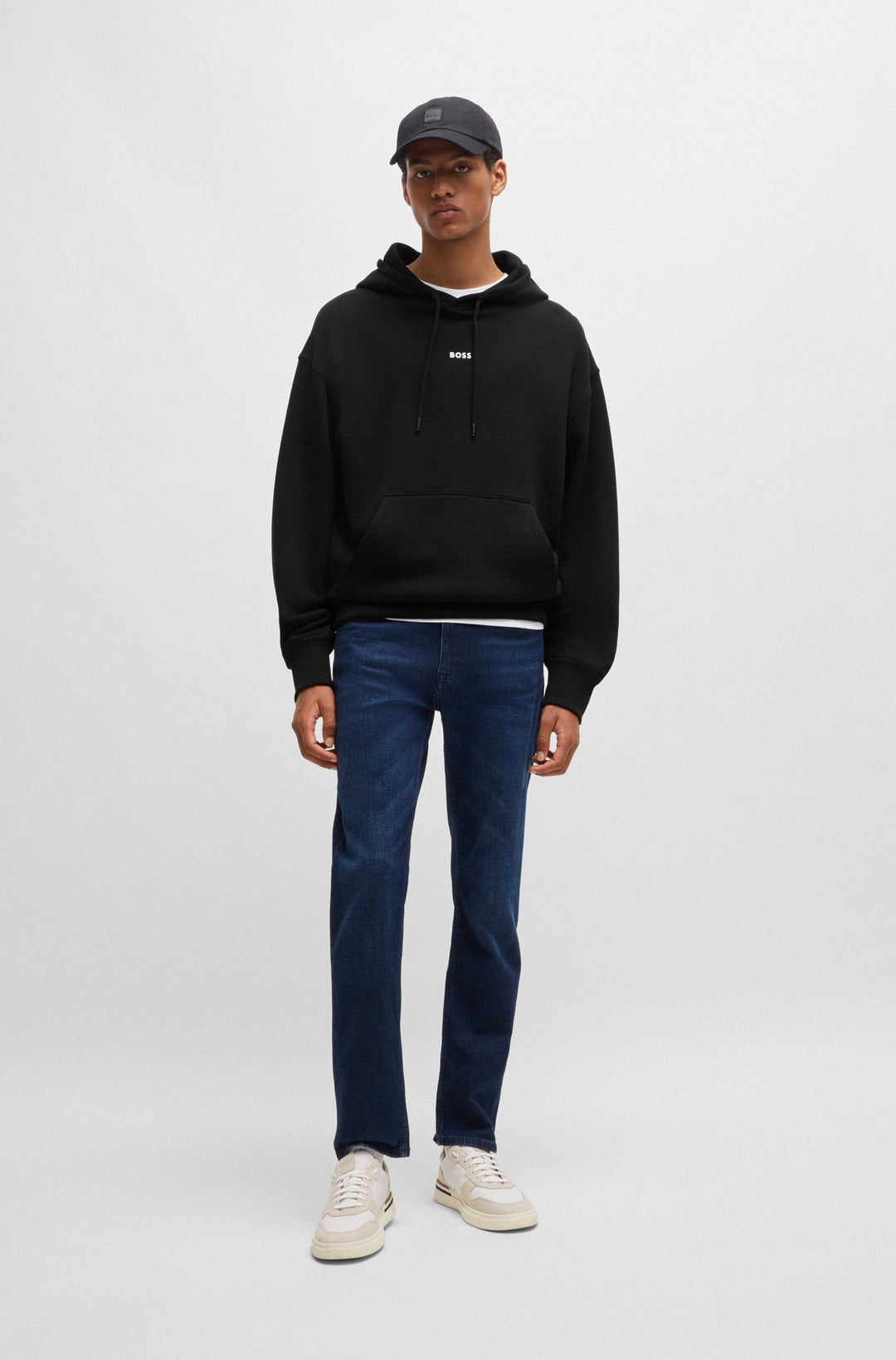 BOSS Hoodies Regular Fit in Cotton - WESMALLHOOD 10244192 01-50514530- Concorde Fashion#color_black-001