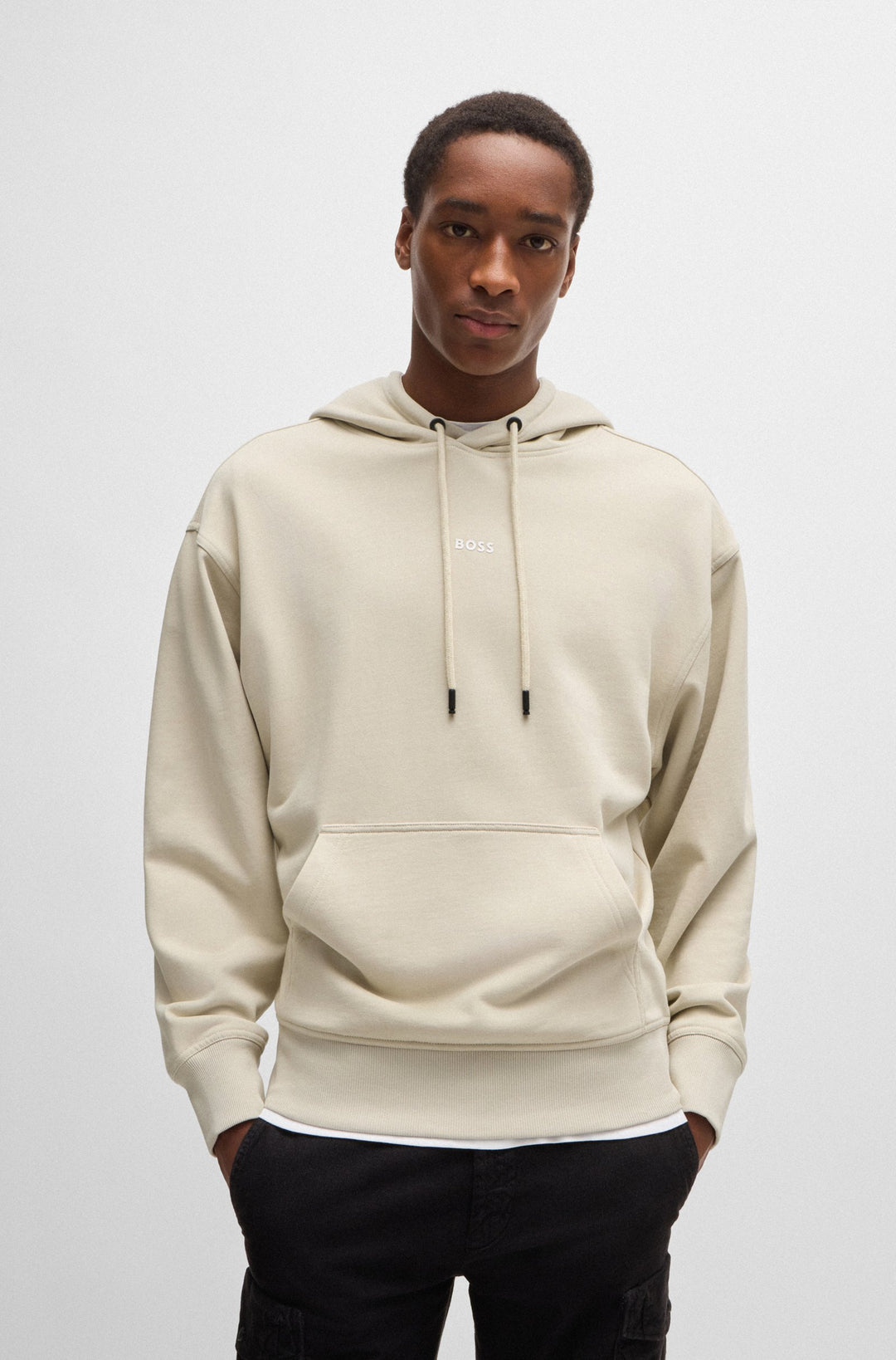 BOSS Hoodies Regular Fit in Cotton - WESMALLHOOD 10244192 01-50514530- Concorde Fashion#color_beige-271