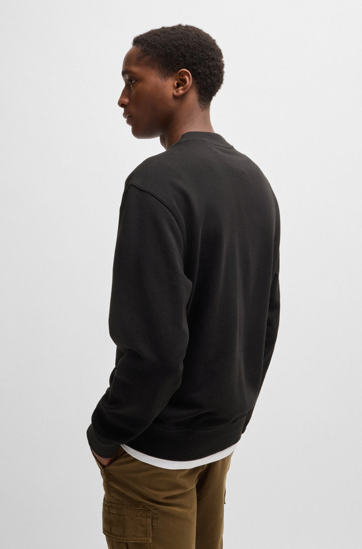 BOSS Sweatshirts Relaxed Fit in Cotton - WESMALLCREW 10244192 01-50514541- Concorde Fashion#color_black-001