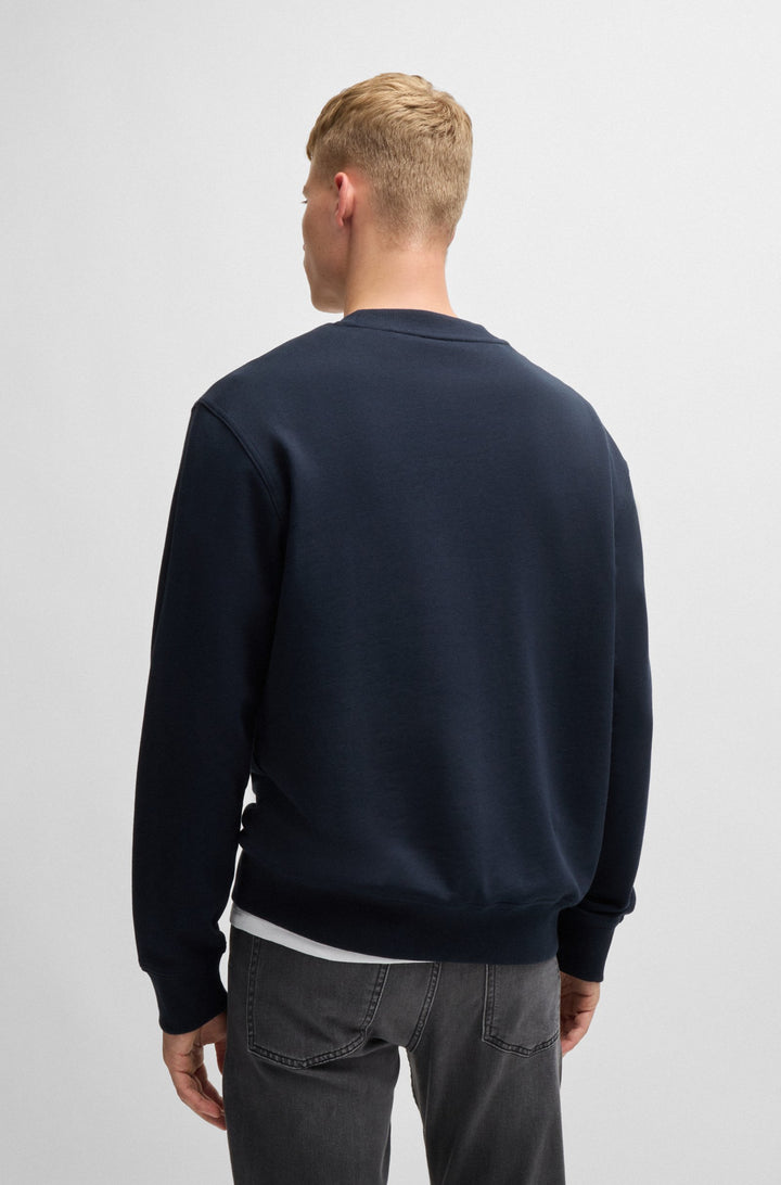 BOSS Sweatshirts Relaxed Fit in Cotton - WESMALLCREW 10244192 01-50514541- Concorde Fashion#color_navy-404