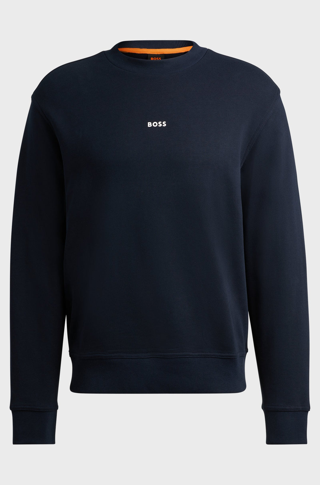 BOSS Sweatshirts Relaxed Fit in Cotton - WESMALLCREW 10244192 01-50514541- Concorde Fashion#color_navy-404