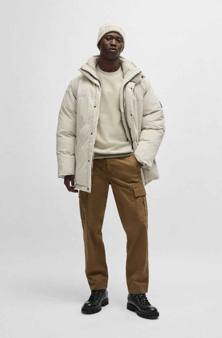 BOSS Sweatshirts Relaxed Fit in Cotton - WESMALLCREW 10244192 01-50514541- Concorde Fashion#color_beige-271