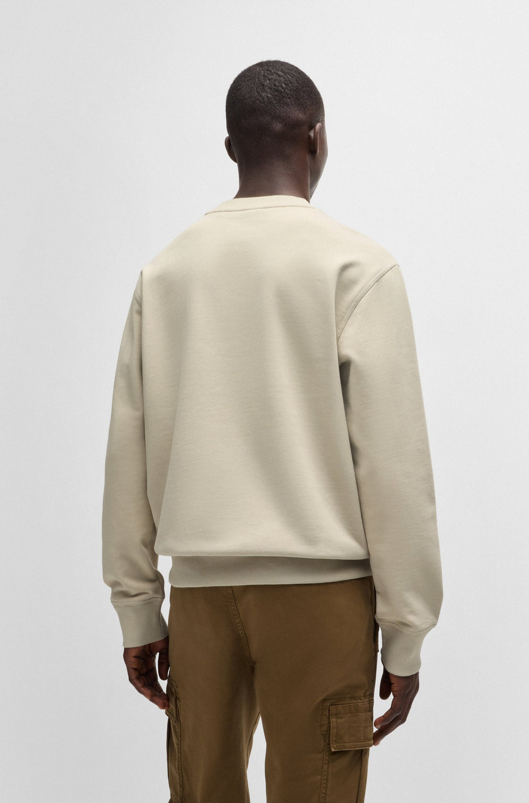 BOSS Sweatshirts Relaxed Fit in Cotton - WESMALLCREW 10244192 01-50514541- Concorde Fashion#color_beige-271