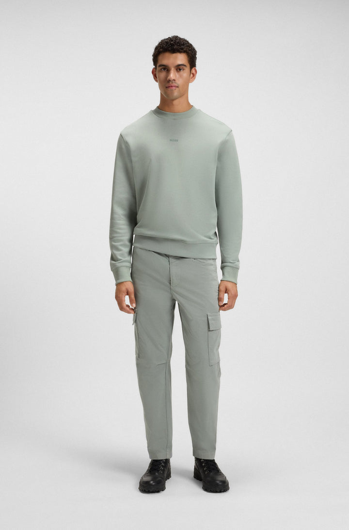BOSS Sweatshirts Relaxed Fit in Cotton - WESMALLCREW 10244192 01-50514541- Concorde Fashion#color_green-351