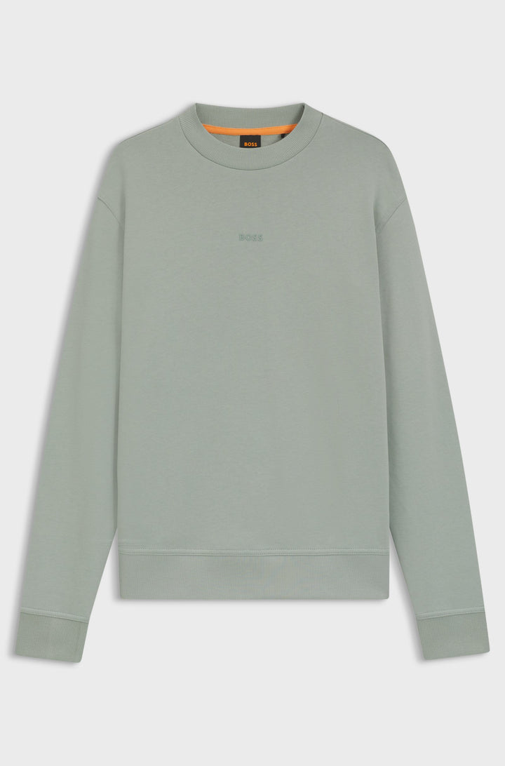 BOSS Sweatshirts Relaxed Fit in Cotton - WESMALLCREW 10244192 01-50514541- Concorde Fashion#color_green-351