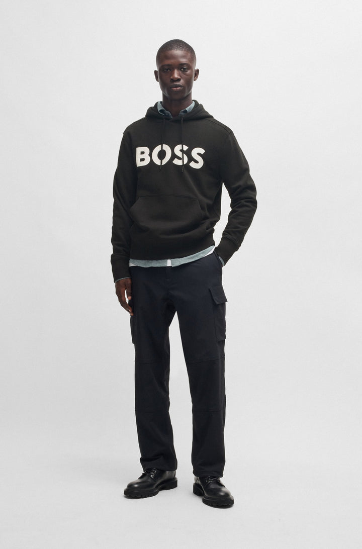 BOSS Hoodies Relaxed Fit in Cotton - WEBASIC_HOOD 10244192 01-50523074- Concorde Fashion#color_black-001