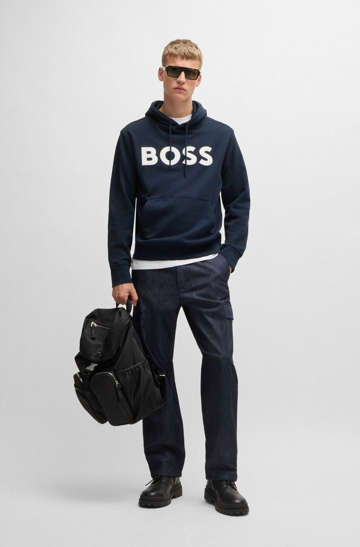 BOSS Hoodies Relaxed Fit in Cotton - WEBASIC_HOOD 10244192 01-50523074- Concorde Fashion#color_navy-404
