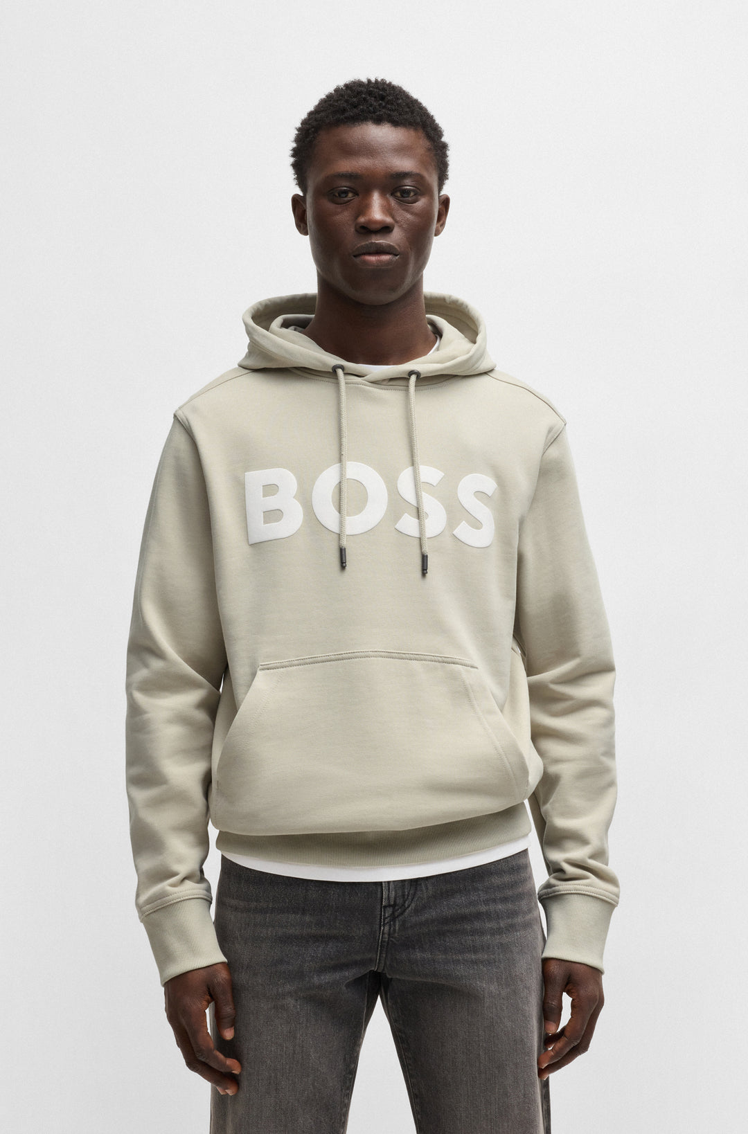 BOSS Hoodies Relaxed Fit in Cotton - WEBASIC_HOOD 10244192 01-50523074- Concorde Fashion#color_beige-271