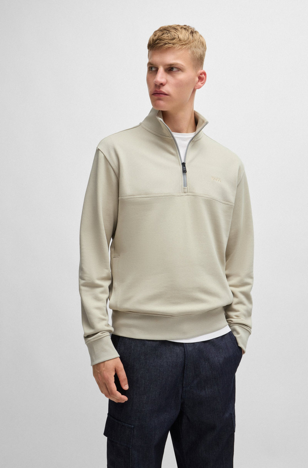 BOSS Sweatshirts Relaxed Fit in Cotton - ZE_COURDUROY 10244192 01-50528476- Concorde Fashion#color_beige-271