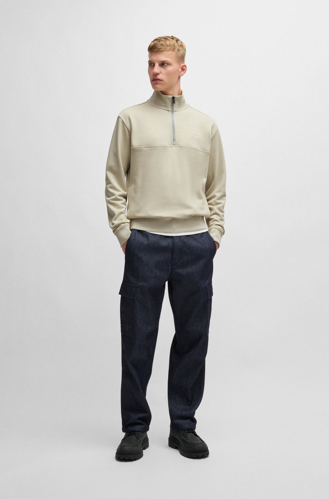BOSS Sweatshirts Relaxed Fit in Cotton - ZE_COURDUROY 10244192 01-50528476- Concorde Fashion#color_beige-271