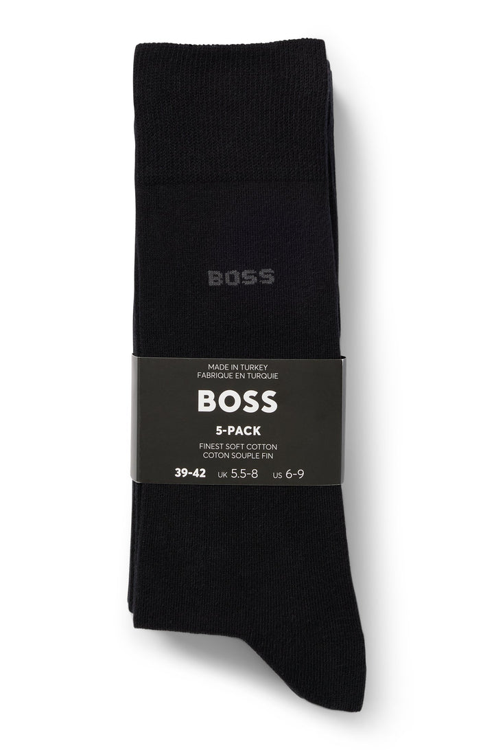 BOSS Socks in Cotton Mix - 5P RS UNI COLOR CC 10244642 01-50478221 - Concorde Fashion#color_black-001