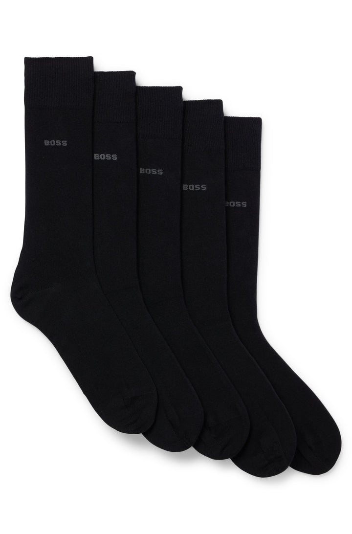 BOSS Socks in Cotton Mix - 5P RS UNI COLOR CC 10244642 01-50478221 - Concorde Fashion#color_black-001