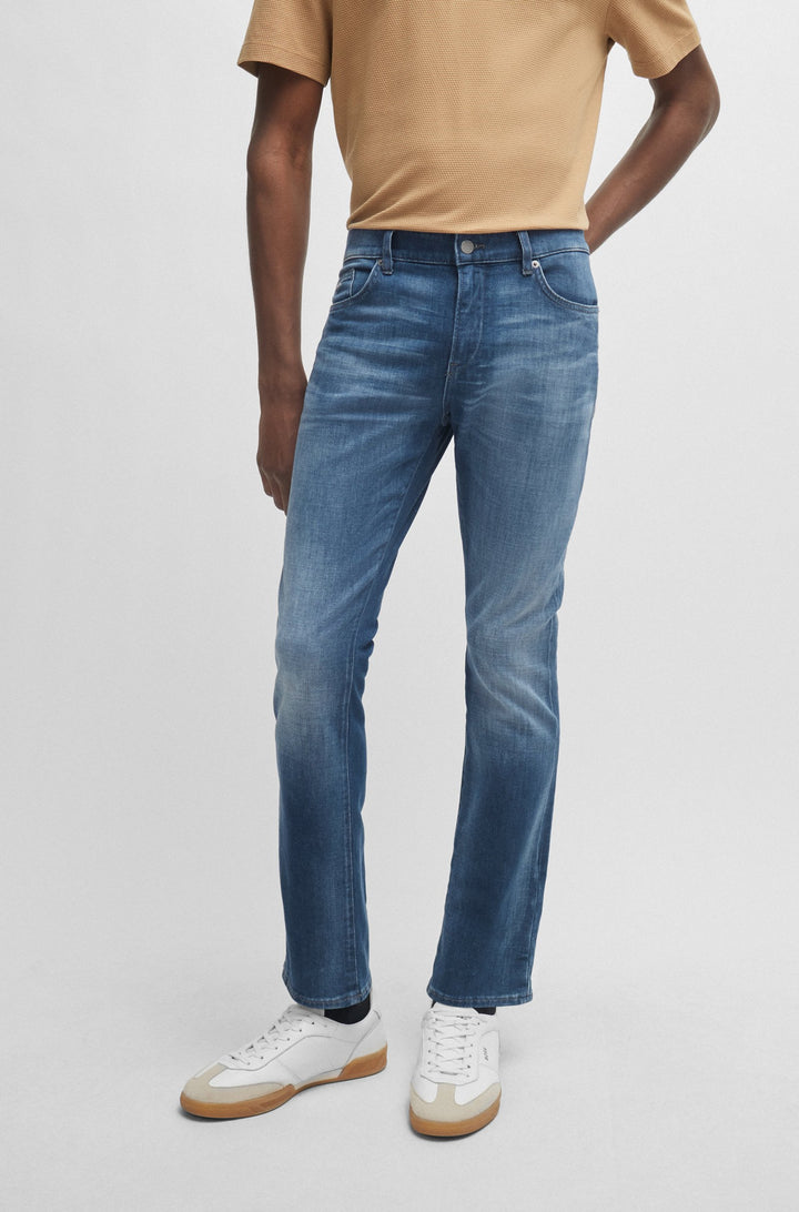 BOSS Slim Fit Jeans in Cotton Mix - DELAWARE3-1 10244771 01-50509445- Concorde Fashion#color_blue-422