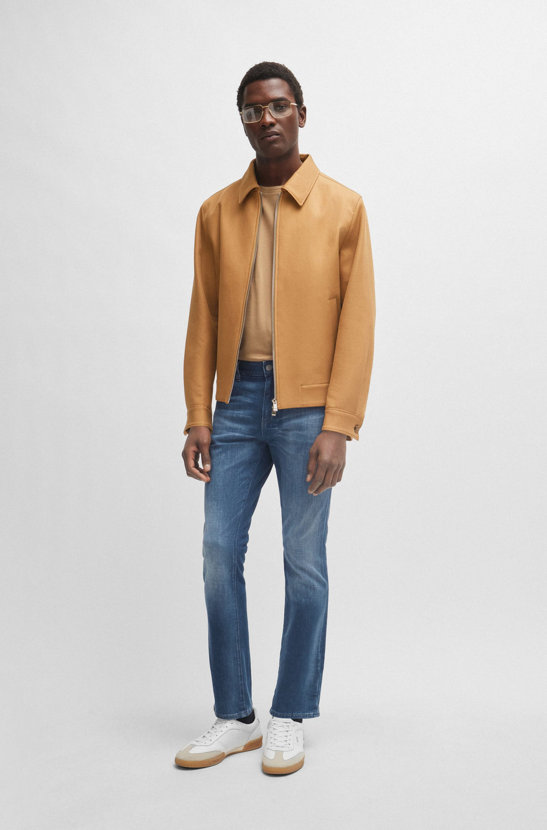 BOSS Slim Fit Jeans in Cotton Mix - DELAWARE3-1 10244771 01-50509445- Concorde Fashion#color_blue-422