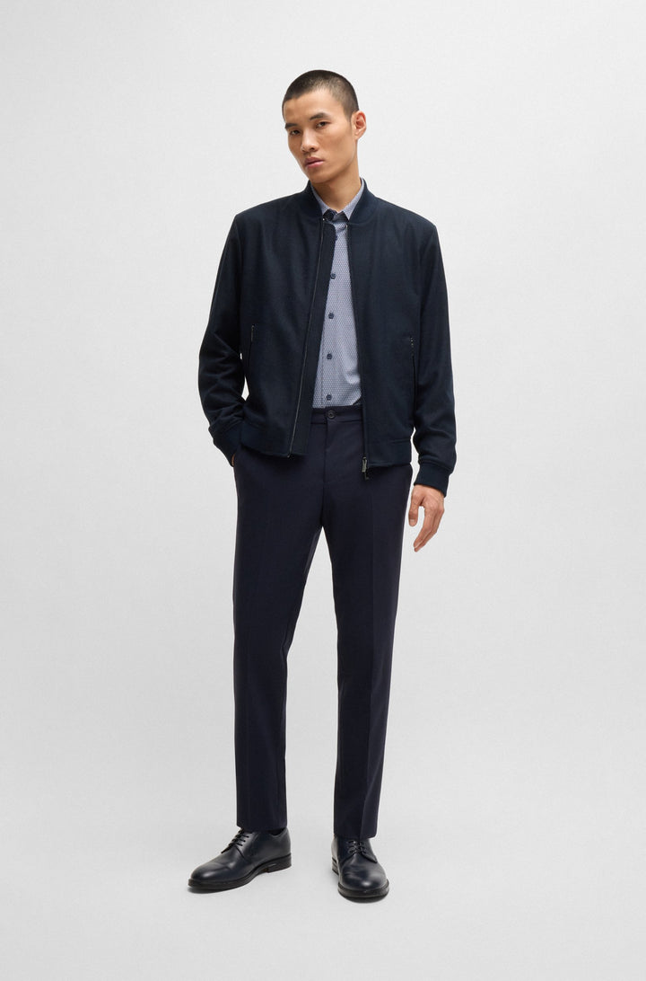 BOSS Blazers Slim Fit in Wool Mix - P-HANRY-BMB-234 10244939 01-50502547- Concorde Fashion#color_navy-405