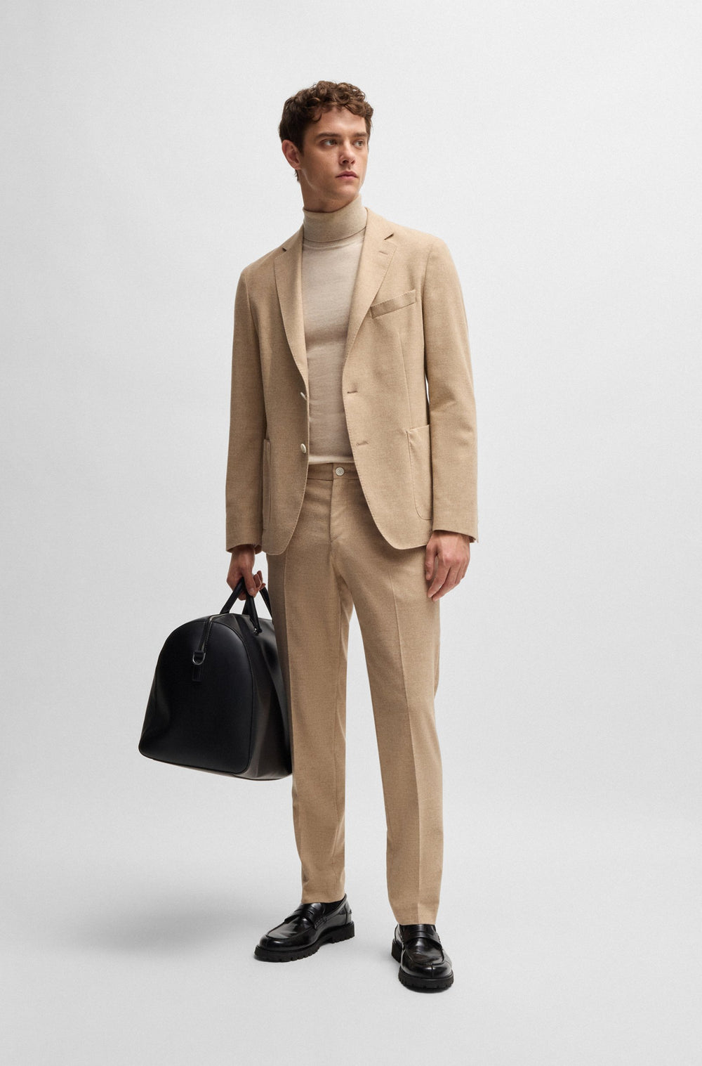BOSS Trousers Slim Fit in Wool Mix - P-GENIUS-CW-WG-244 10244939 01-50530644- Concorde Fashion#color_white-131