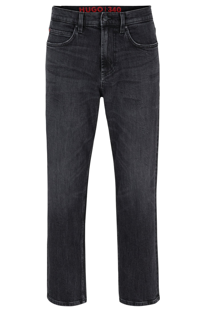 HUGO Regular Fit Jeans in Cotton Mix - HUGO 340 10245079 01-50490823 - Concorde Fashion#color_charcoal-010