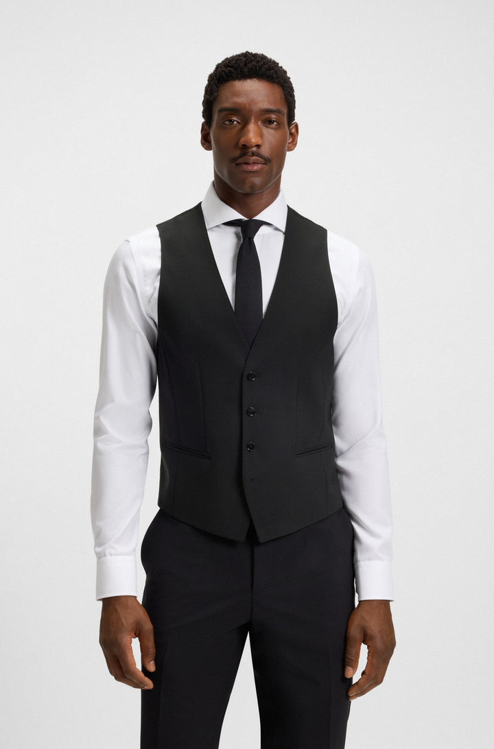 BOSS Vests Slim Fit - H-HUGE-VEST-MM-224 50479995- Concorde Fashion#color_black-001