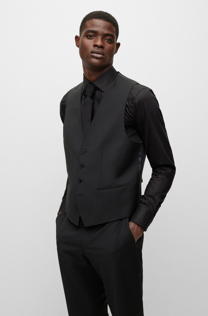 BOSS Vests  - H-JASPER-VS-MM-C-224 50480017- Concorde Fashion#color_black-001