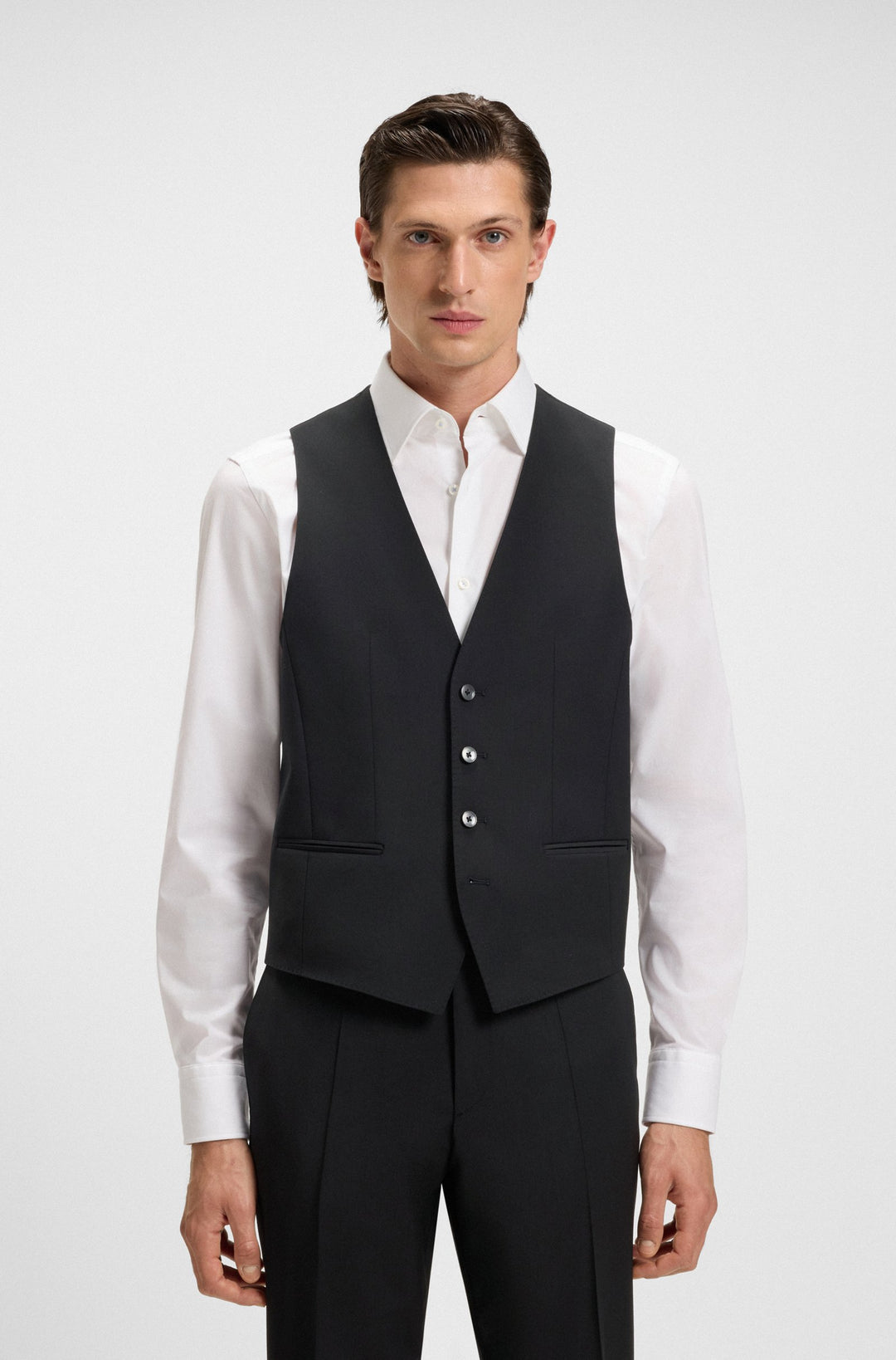 BOSS Vests Slim Fit - H-HUGE-VS-MM-C-224 50482736- Concorde Fashion#color_black-001