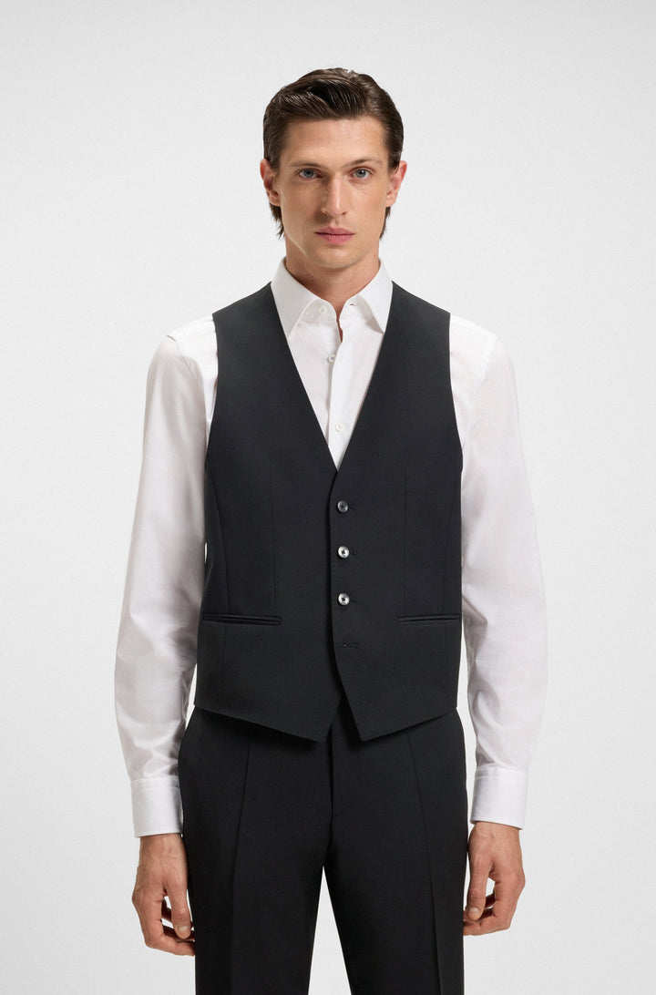BOSS Vests Slim Fit - H-HUGE-VS-MM-C-224 50482736- Concorde Fashion#color_black-001