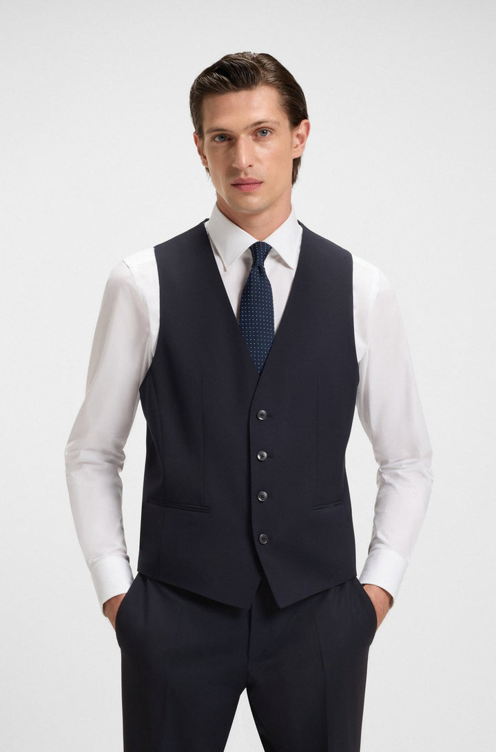 BOSS Vests Slim Fit - H-HUGE-VS-MM-C-224 50482736- Concorde Fashion#color_navy-405