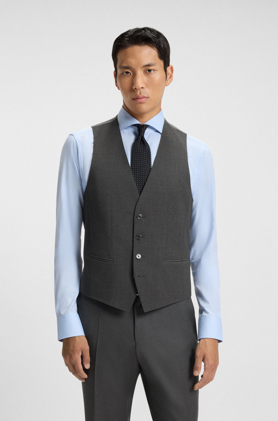 BOSS Vests Slim Fit - H-HUGE-VS-MM-C-224 50482736- Concorde Fashion#color_grey-028