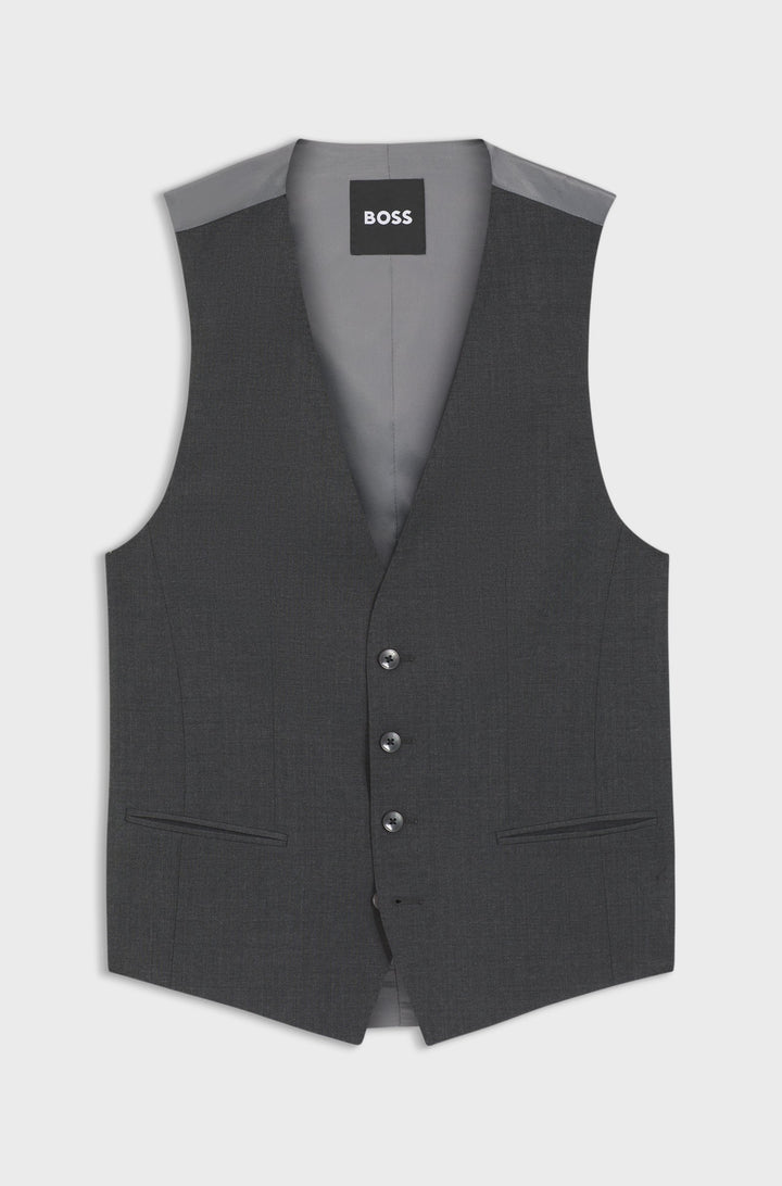 BOSS Vests Slim Fit - H-HUGE-VS-MM-C-224 50482736- Concorde Fashion#color_grey-028