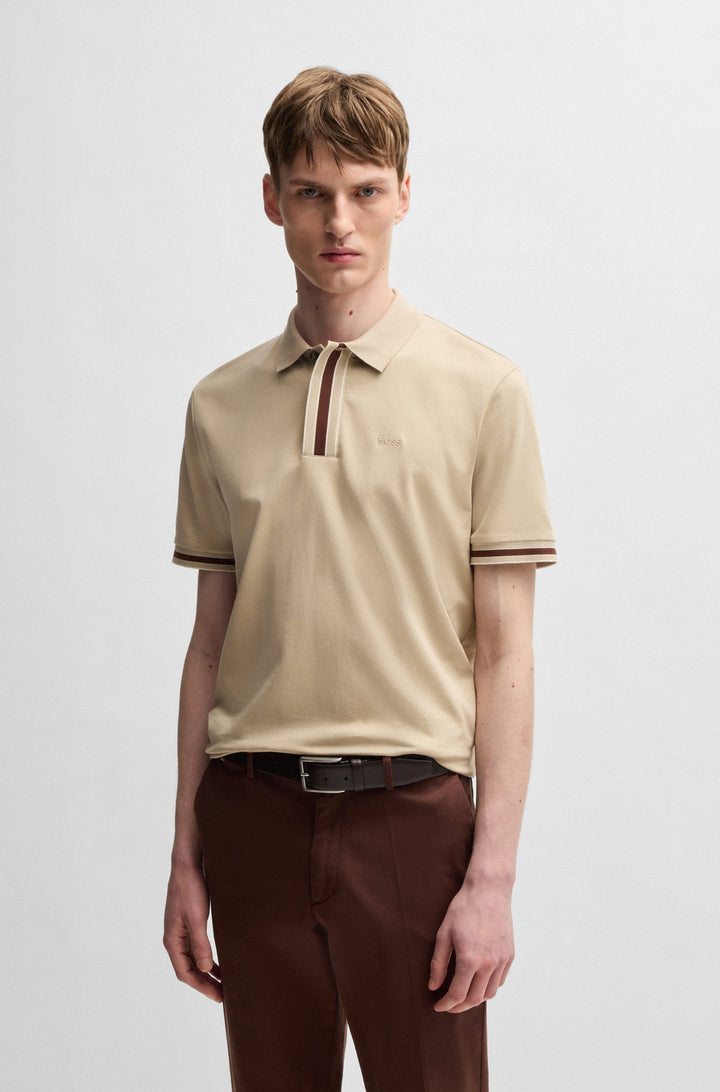 BOSS Polos Regular Fit - PARLAY 185 50486186- Concorde Fashion#color_beige-275