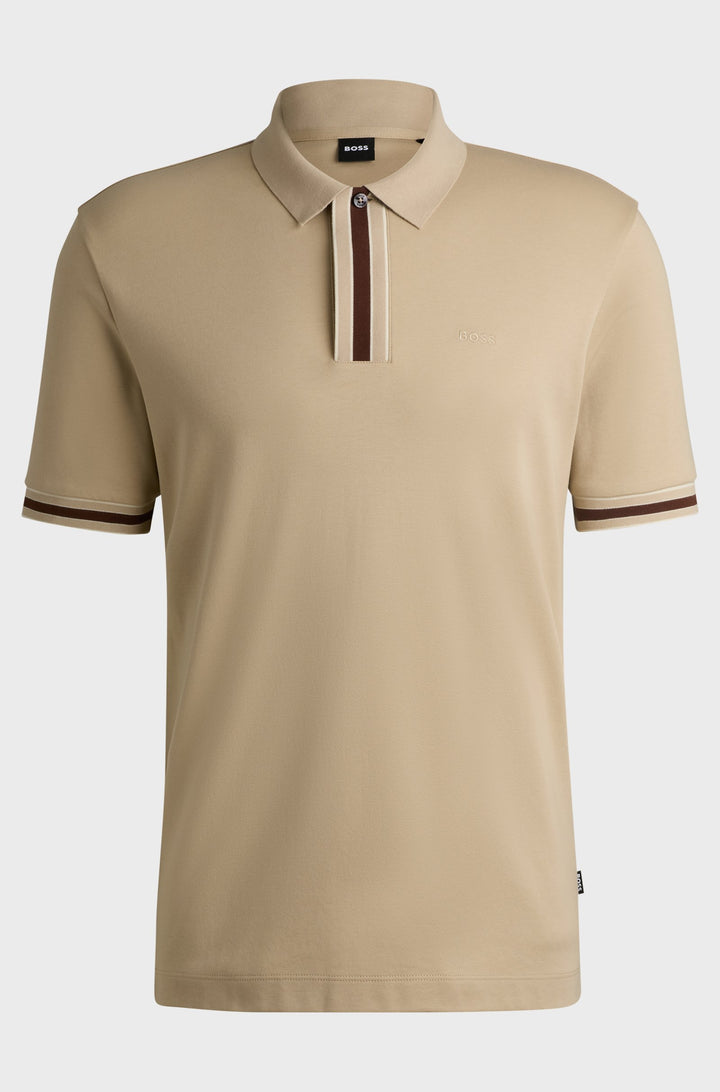 BOSS Polos Regular Fit - PARLAY 185 50486186- Concorde Fashion#color_beige-275