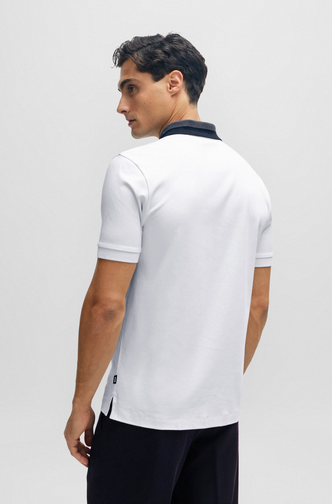 BOSS Slim Fit Polos in Cotton - PHILLIPSON 116 10245501 01-50508840- Concorde Fashion#color_white-100